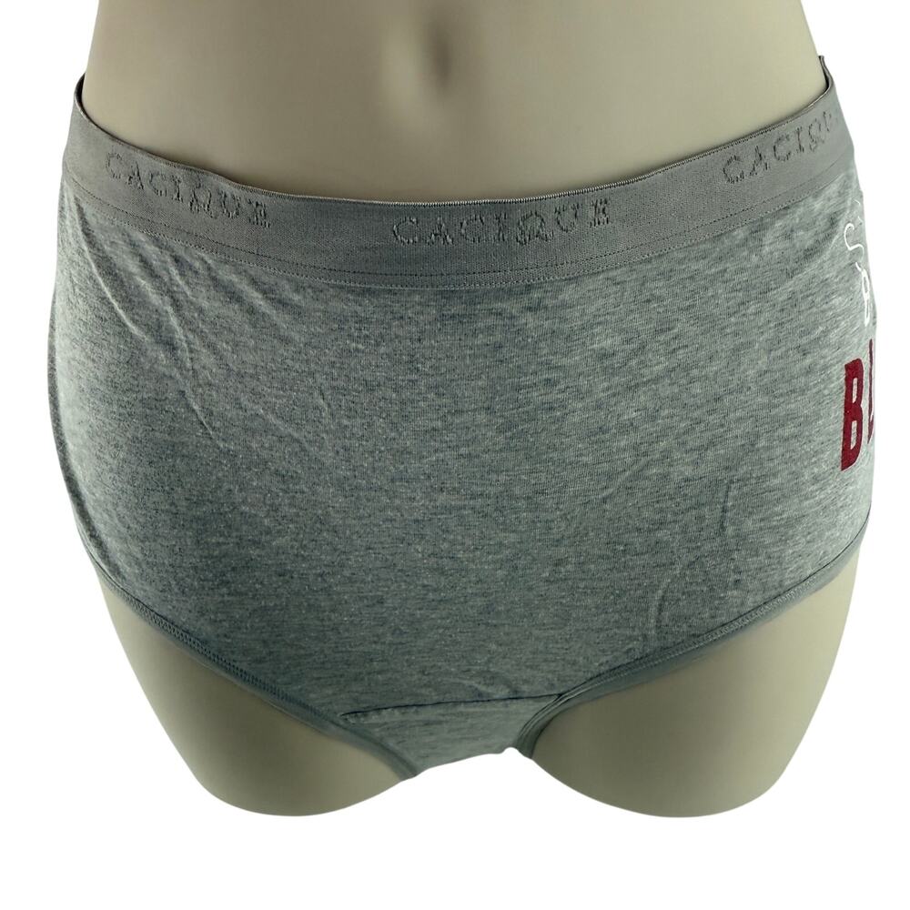 Cacique Cotton Full Brief Panty Gray Sleigh Bells Bling Size 14/16